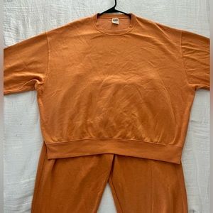 Orange matching sweatsuit - VS Pink, Size L (womens).